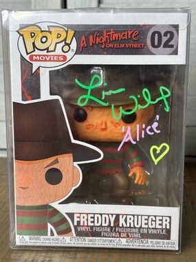 Freddy Krueger Funko Pop #02 Signed Lisa Wilcox "Alice" - SWAU Authenticated